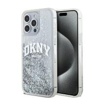 DKNY Liquid Glitter Arch Logo, Apple iPhone 15 Pro Max, Átlátszó, Szilikon, Mobiltelefon tok