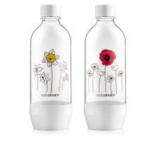 SodaStream Jet 2 x 1L fehér virágos palack