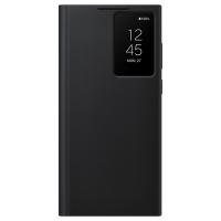 Samsung EF-ZS908CBEGEE Galaxy S22 Ultra 5G Clear View gyári fekete flip mobiltelefon tok