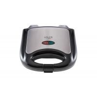 Adler AD 3015 750W 4-Szeletes Fekete-Ezüst szendvicssütő