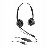Grandstream GUV3000 HD Audio USB Fekete zajszűrős sztereo mikrofonos fejhallgató