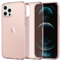 Spigen Crystal Flex Apple iPhone 12 Pro Max Rose Crystal rózsaszín-átlátszó szilikon hátlap tok