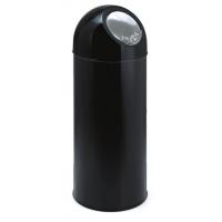 Vepa Bins 55 l nyomófedeles fém fekete szemetes