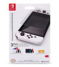 PowerA Anti-Glare, Nintendo Switch/Lite/OLED, Tükröződésmentes, Képernyővédő csomag (3 db)