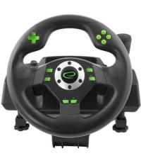 Esperanza EGW101, Drift, PC, PlayStation 3, Vibrációs, Fekete-Zöld, Kormány szett